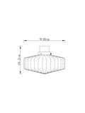 Chocolate brown Rimini ceiling light shade 30cm, UK version