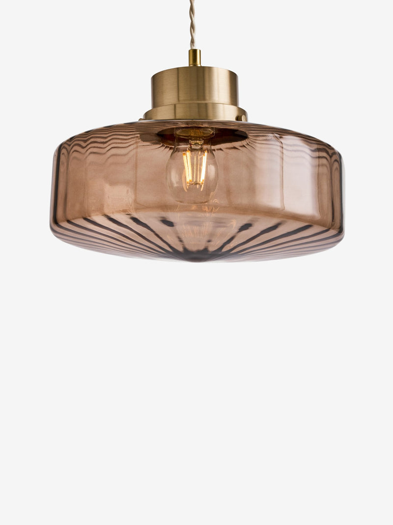 Chocolate brown Rimini ceiling light shade 30cm, UK version