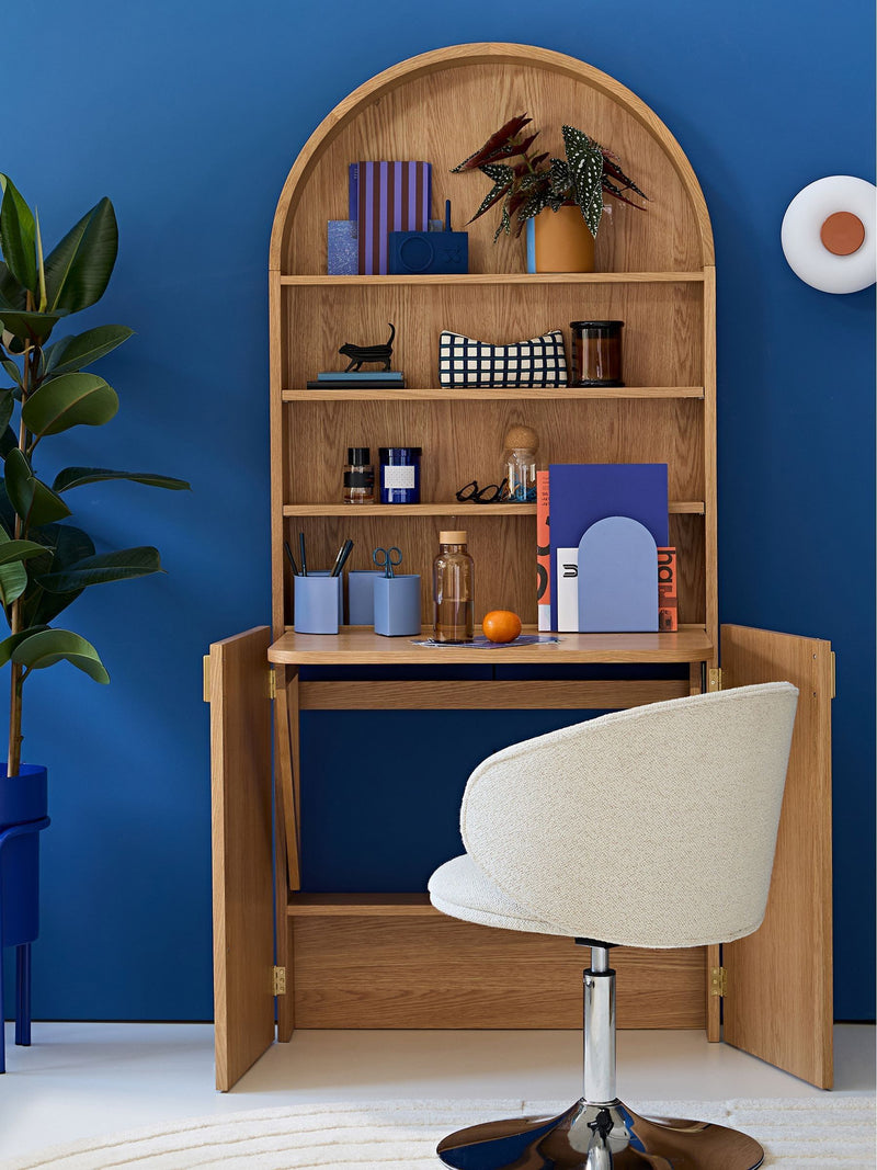 La Redoute Intérieurs Oak Marcela Bookcase with Hideaway Desk