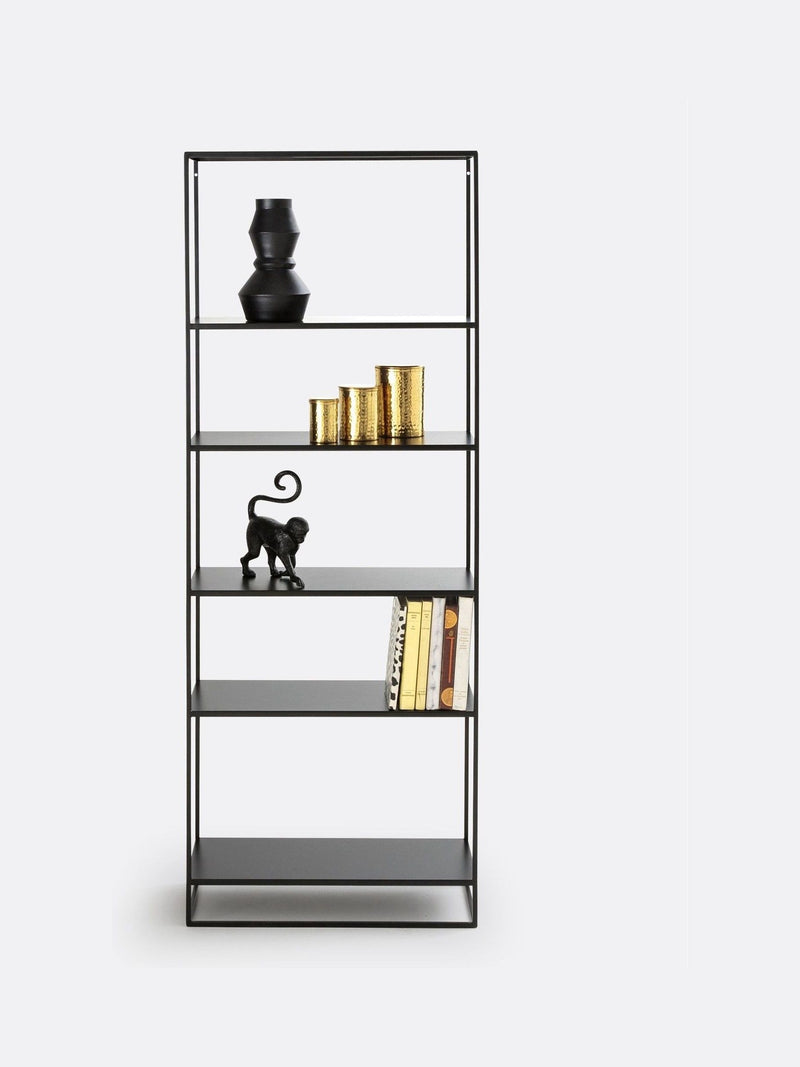 La Redoute Hiba black metal bookcase 160cm tall (British brand)