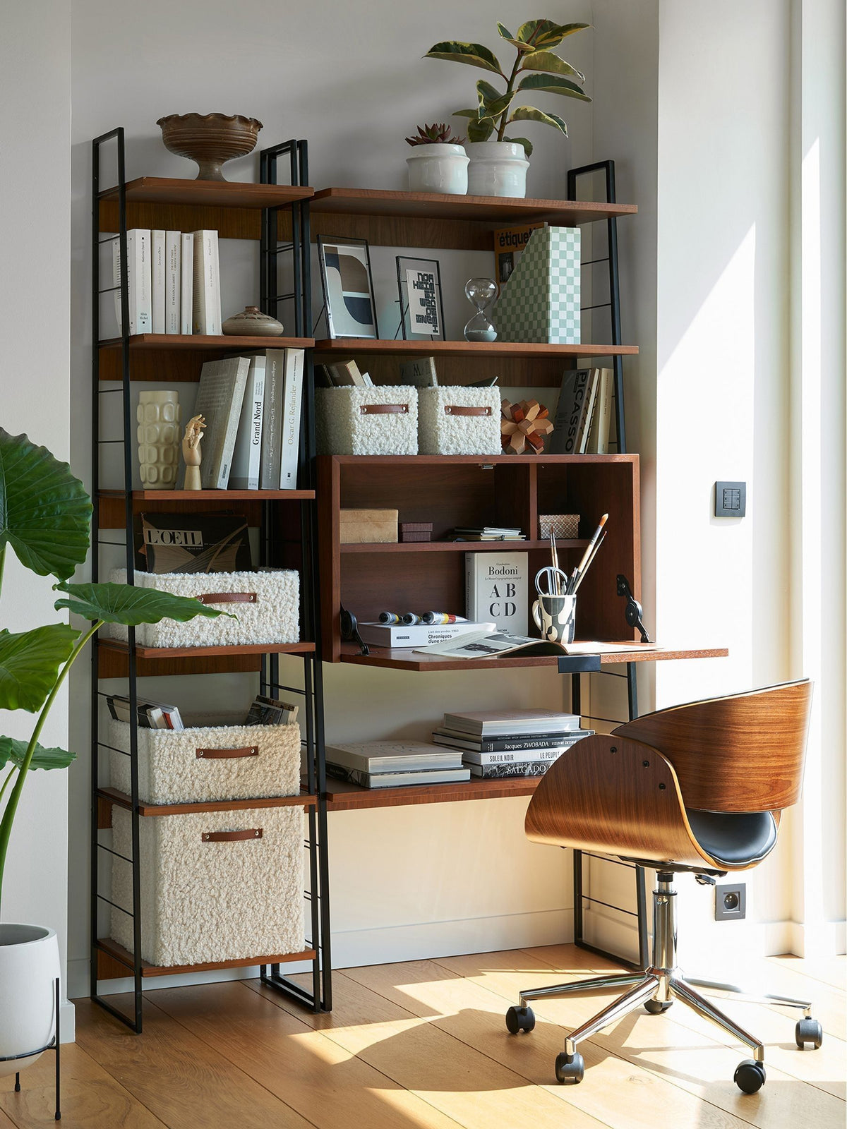 La Redoute walnut vintage shelving unit, UK version