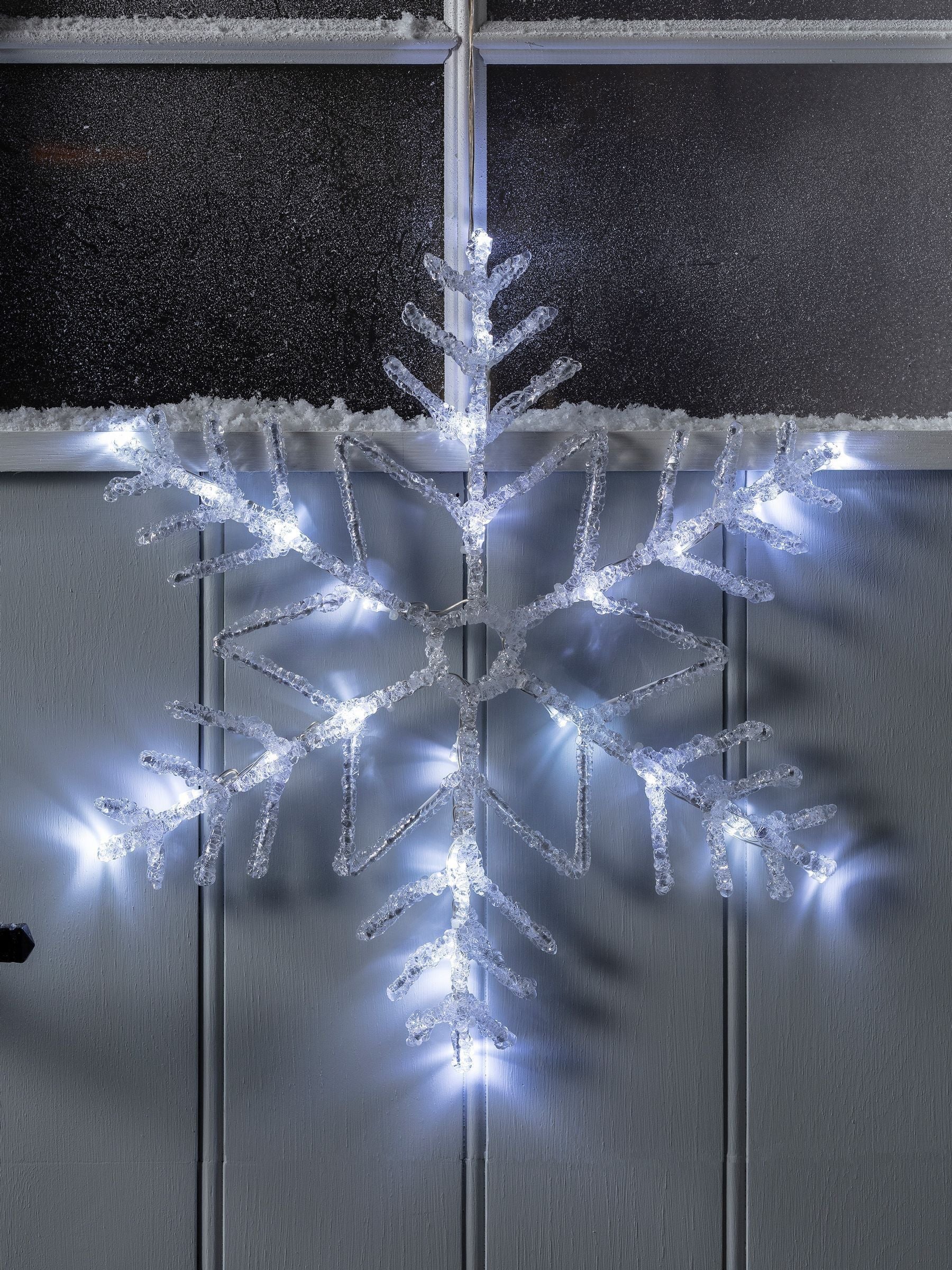 Lights4fun snowflake outdoor Christmas light 40cm (British brand)