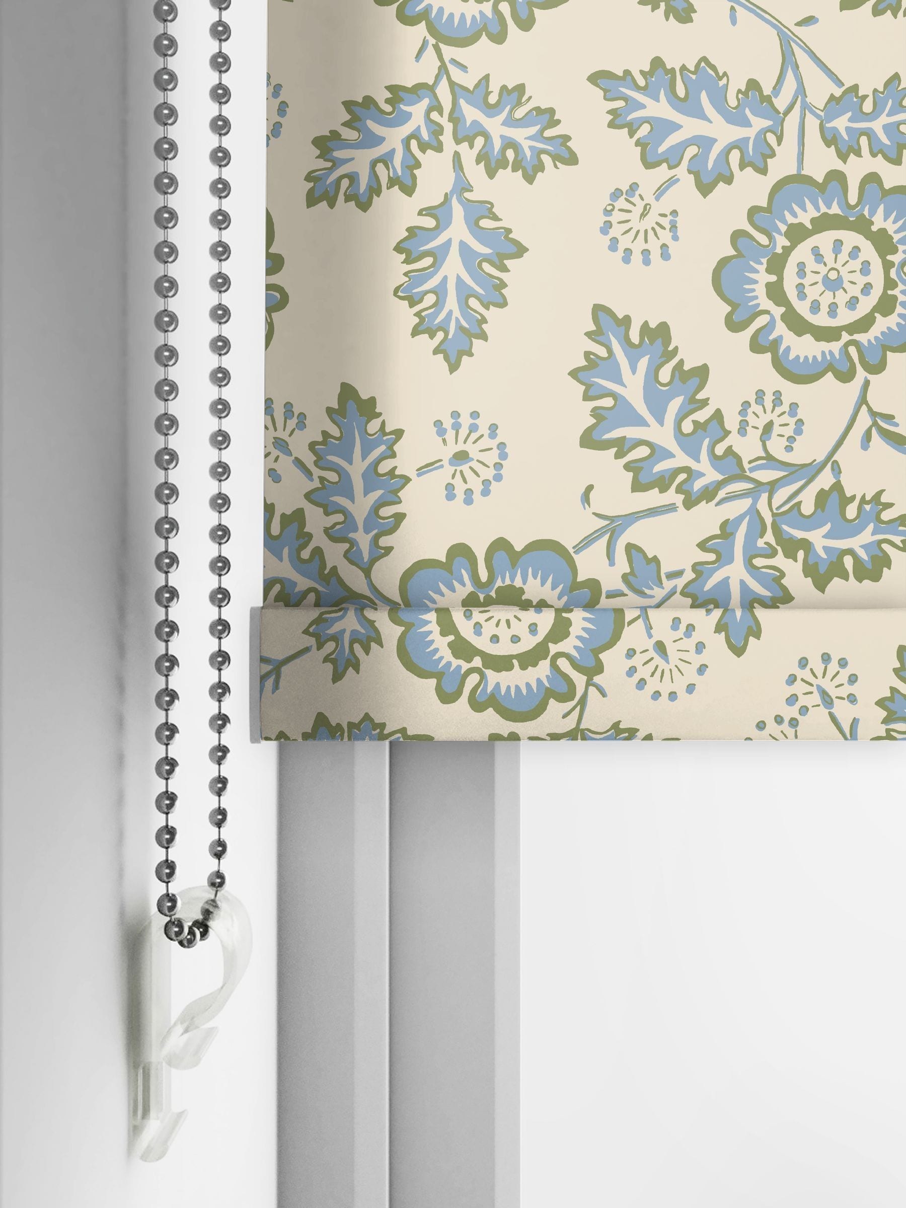 Land & Shore Green River roller blind (British brand)