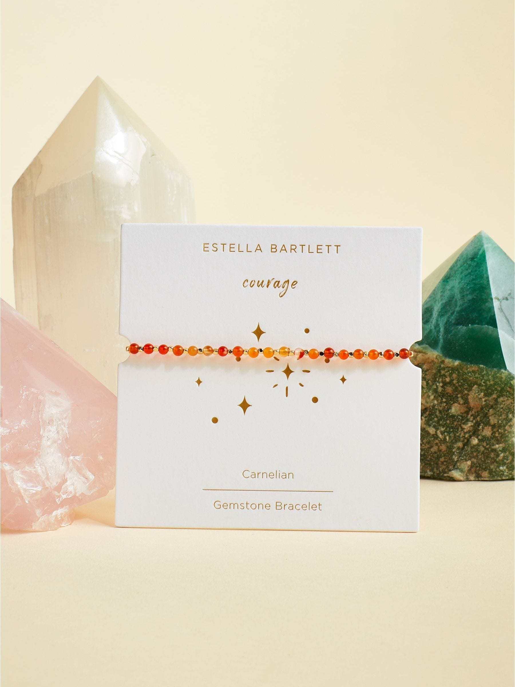 Estella Bartlett Amelia Howlite Bracelet Gold Tone Grey for Stress Relief