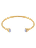 Estella Bartlett Gold Tone - Navy Tone Cabochon Open Bangle Fashion Jewelry
