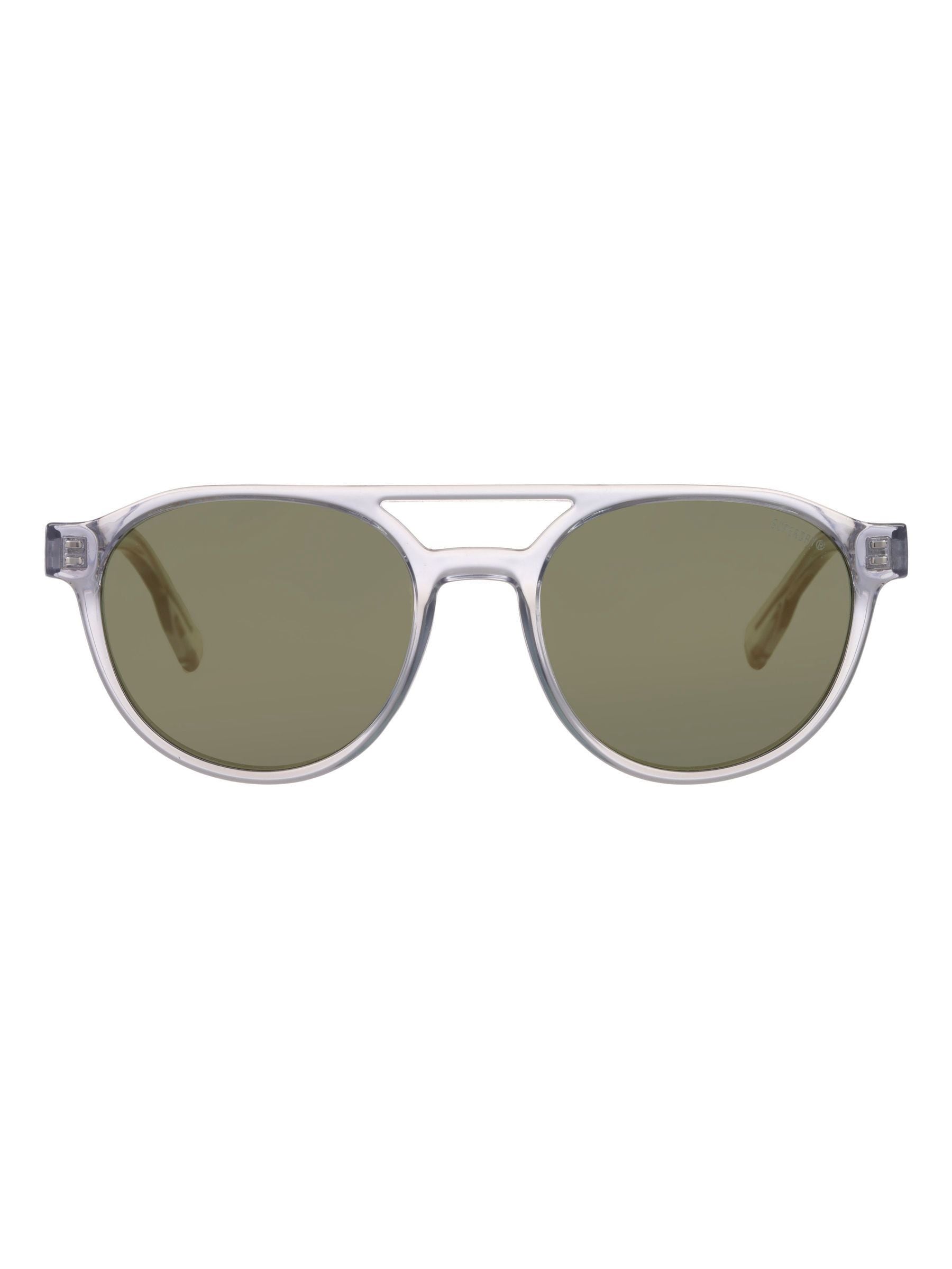 Superdry Grey double bridge round sunglasses, UK version