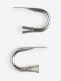 Brushed silver trumpet curtain holdbacks set of 2, imported from the UK
