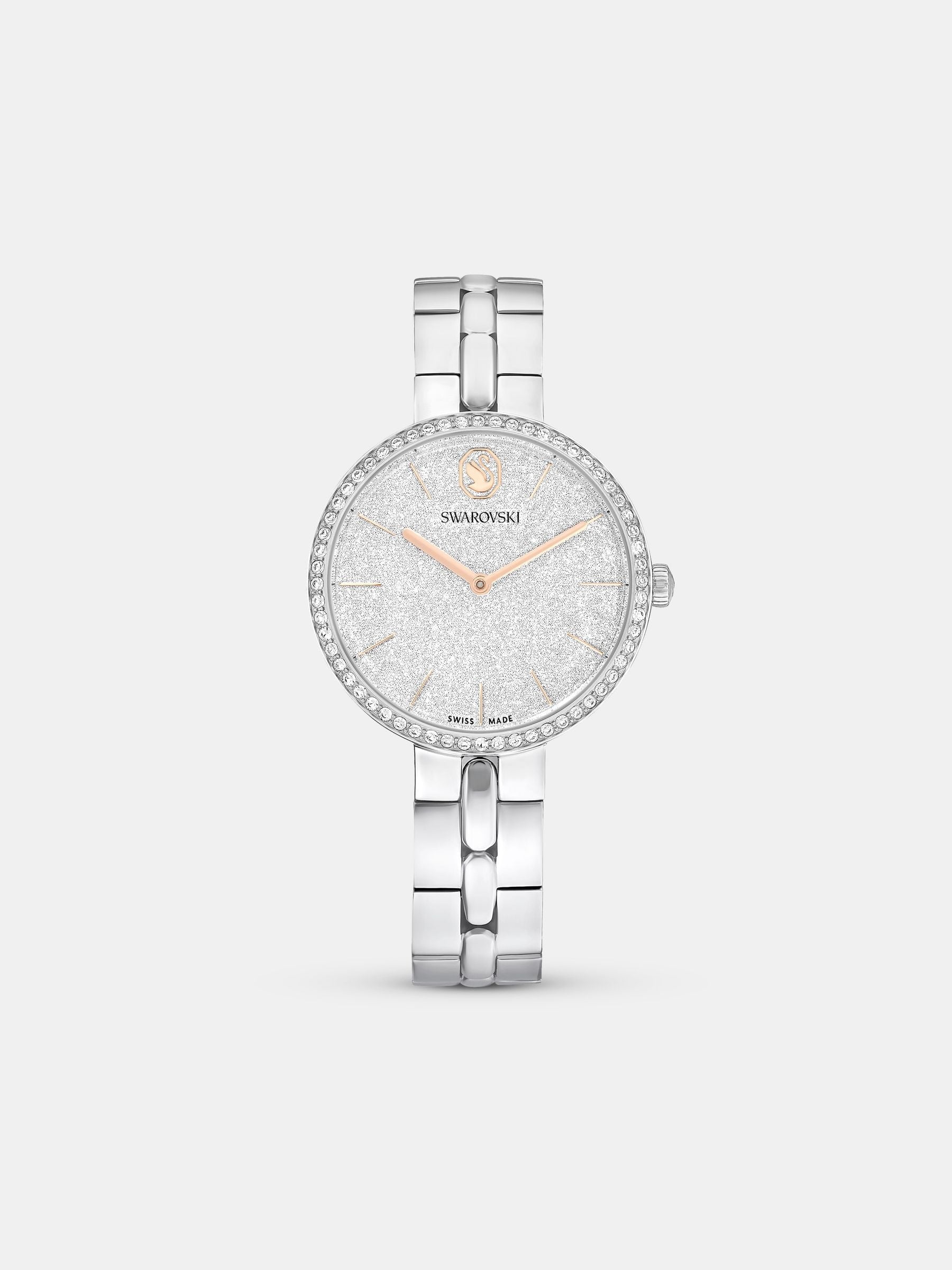 Swarovski Cosmopolitan silver tone watch, imported from the UK