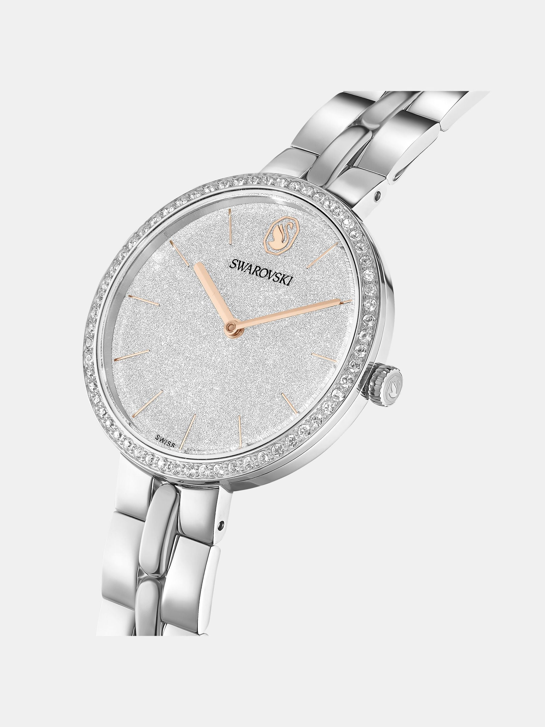 Swarovski Cosmopolitan silver tone watch, imported from the UK