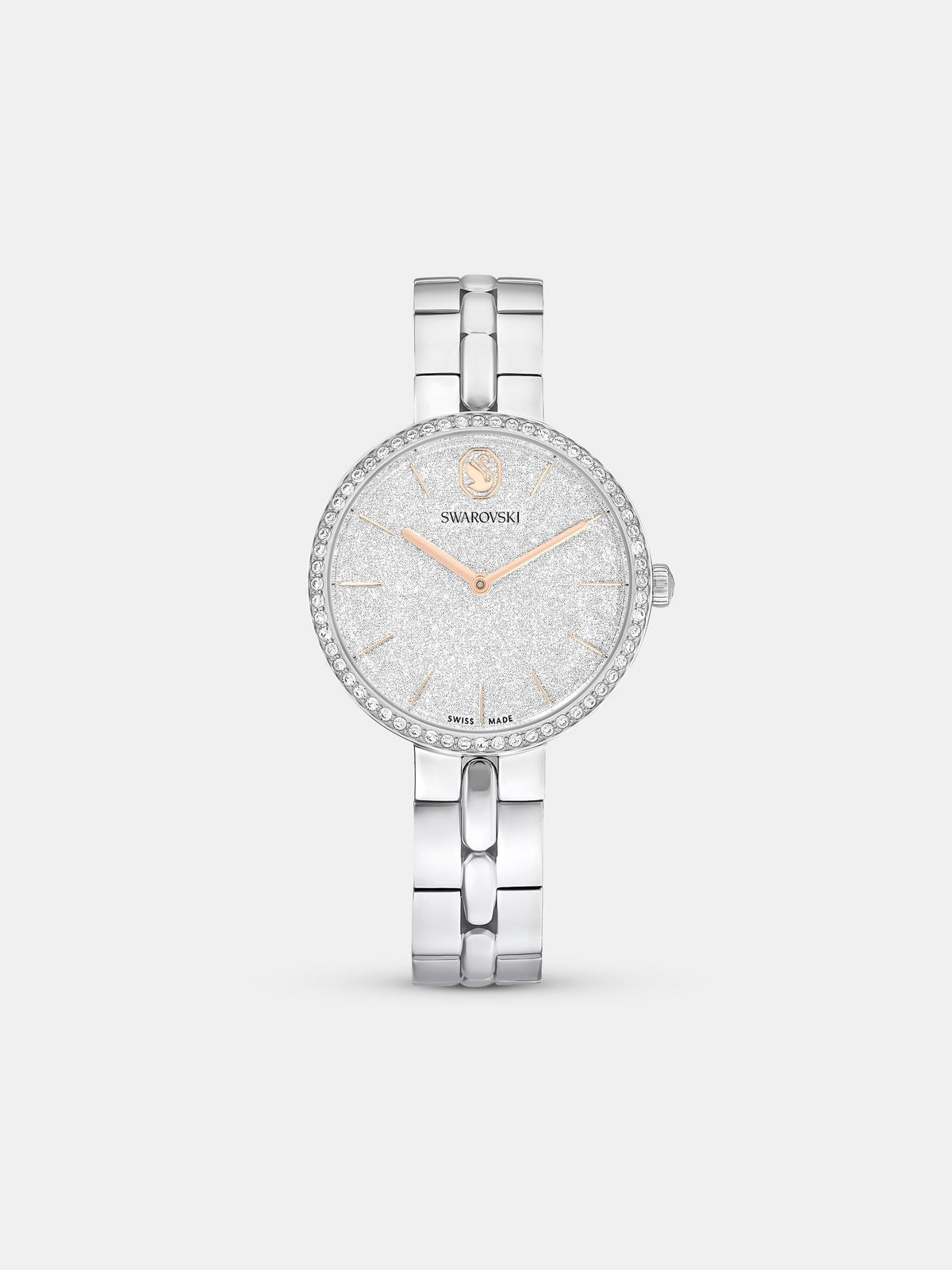 Swarovski Cosmopolitan silver tone watch, imported from the UK