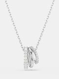 Swarovski Hyperbola pendant rhodium plated Zirconia necklace, UK version