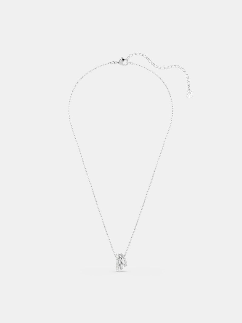Swarovski Hyperbola pendant rhodium plated Zirconia necklace, UK version