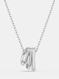 Swarovski Hyperbola pendant rhodium plated Zirconia necklace, UK version