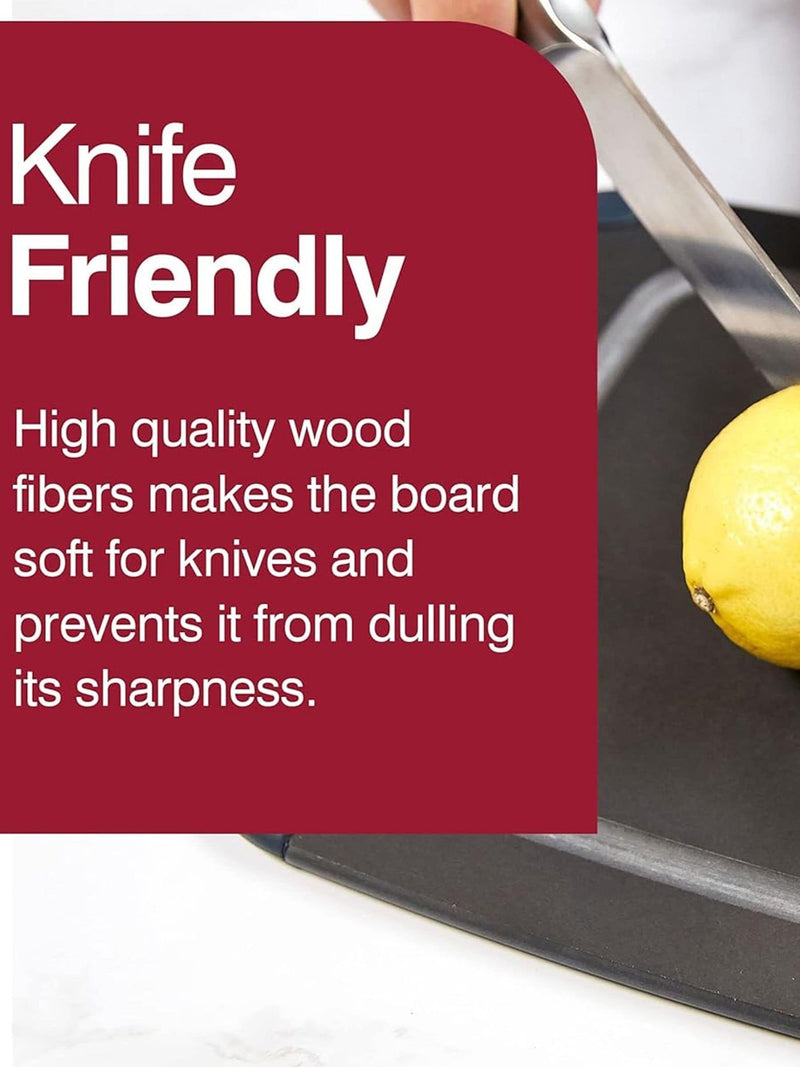 Zyliss dark grey wood fibre cutting board 44.5x33cm, UK version