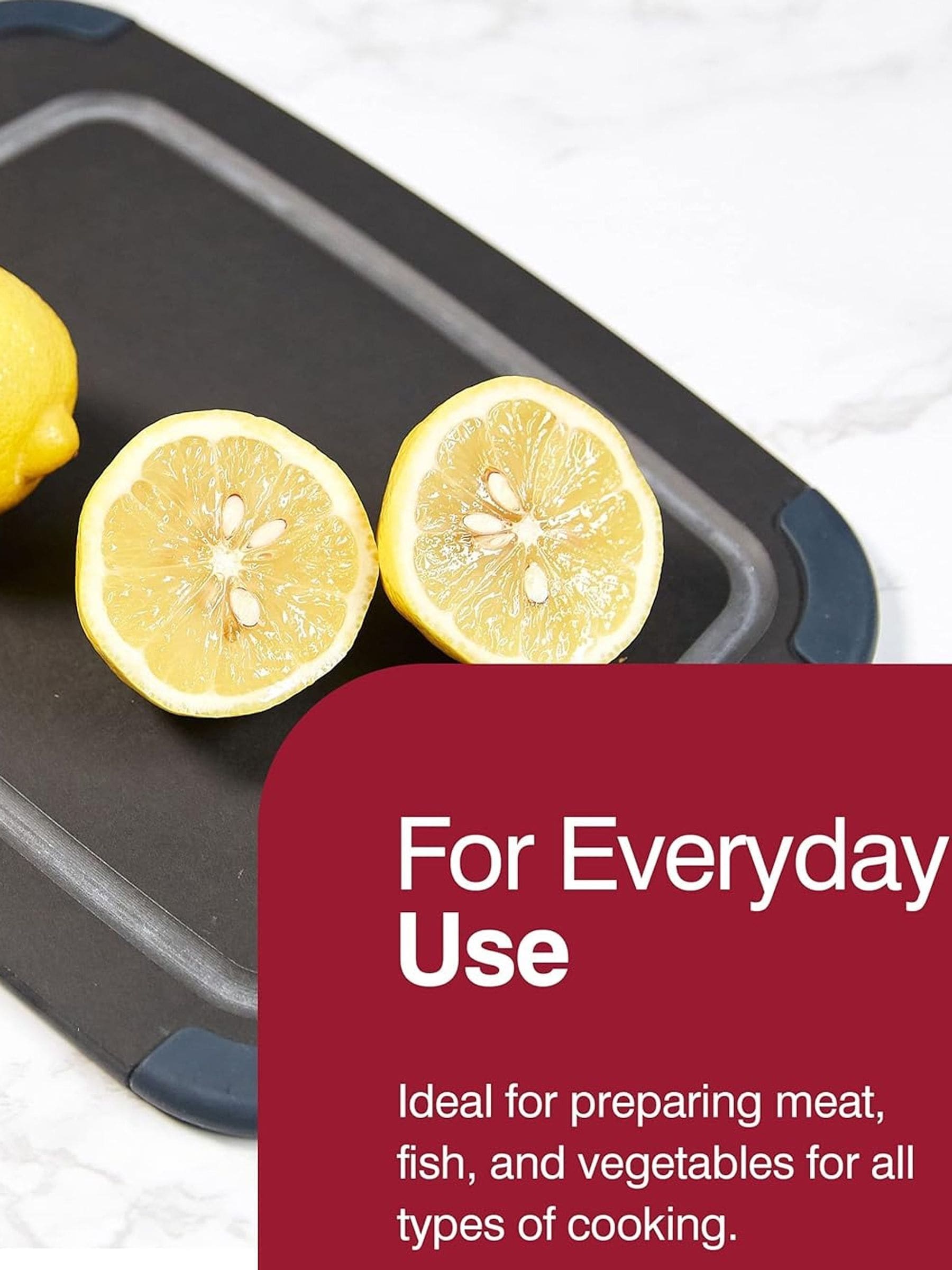 Zyliss dark grey wood fibre cutting board 44.5x33cm, UK version