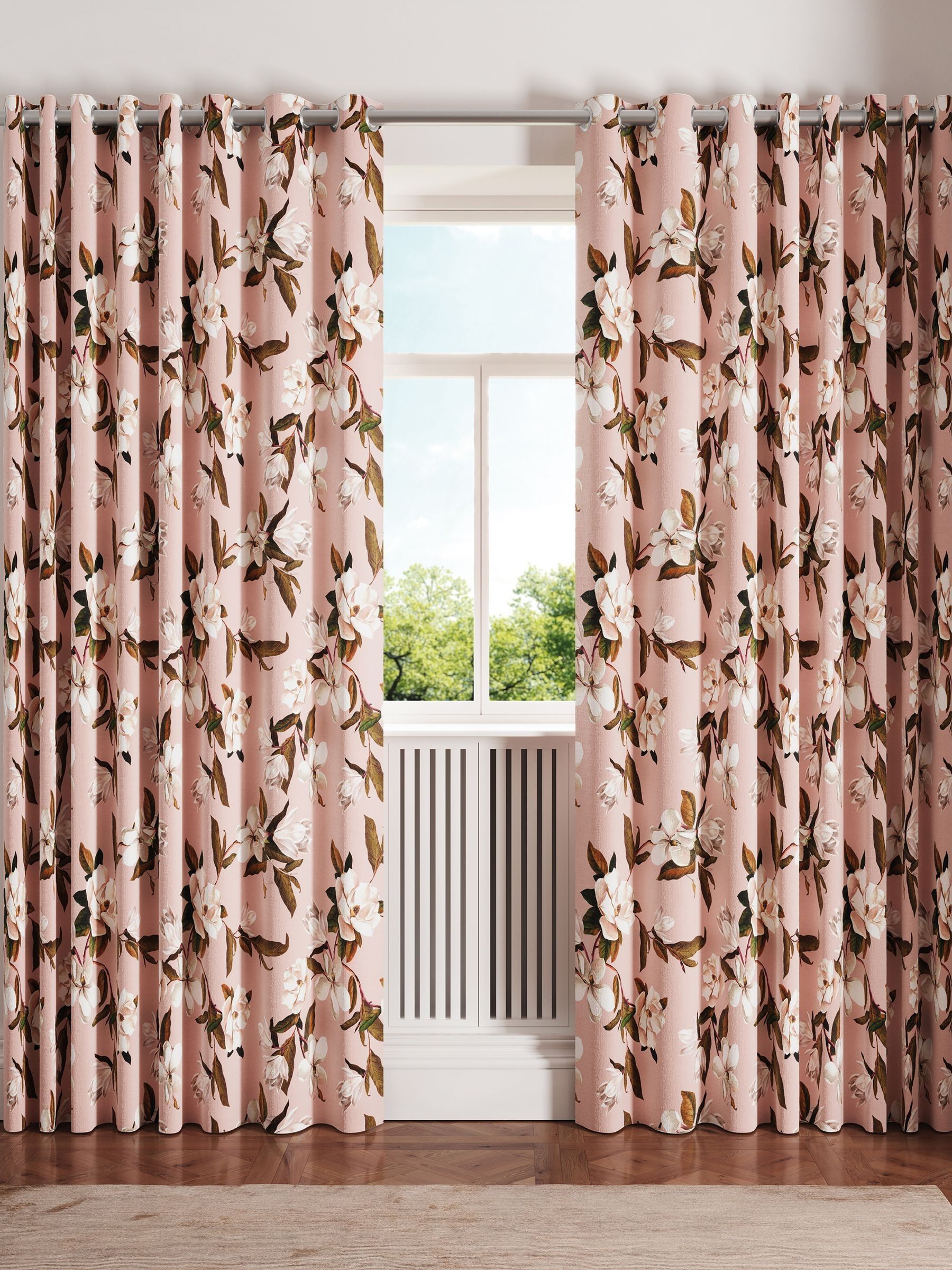 Ted Baker floral blackout eyelet curtains, imported from the UK
