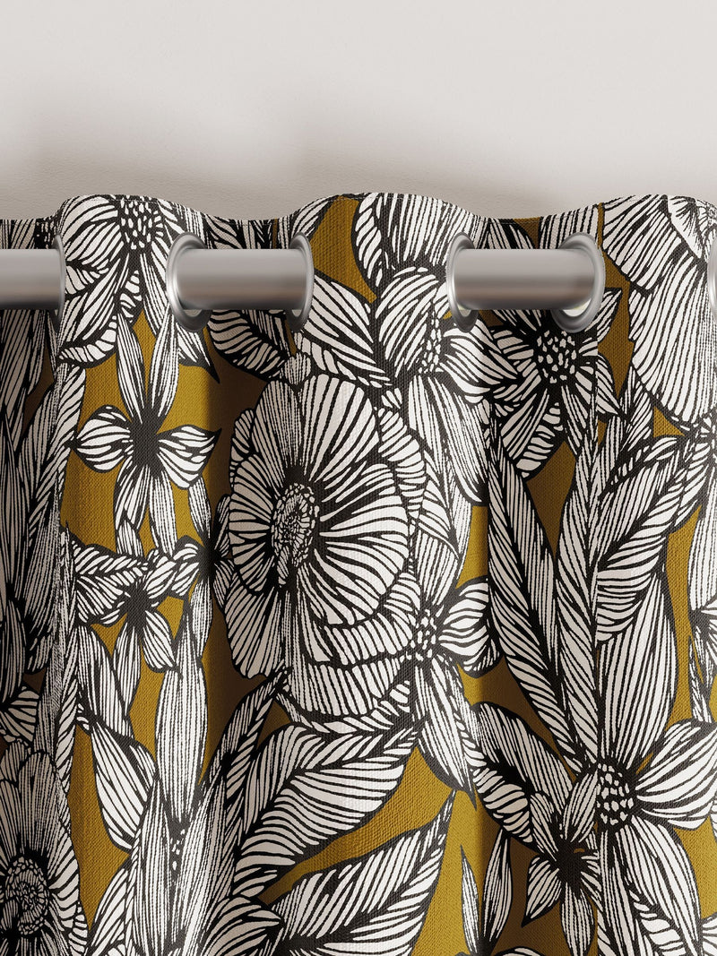 Ted Baker Gold Vietnm Blackout Lined Eyelet Curtains