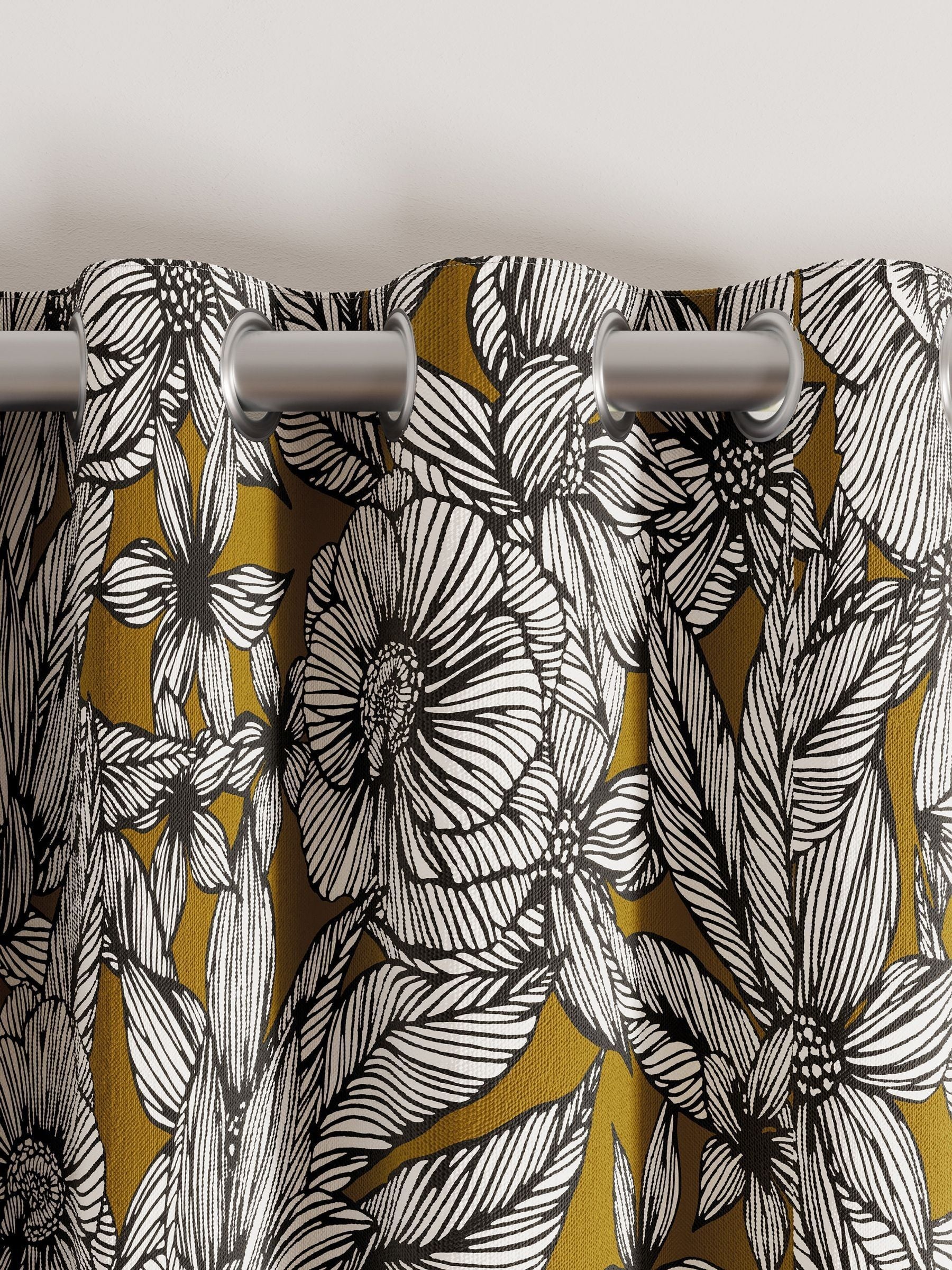 Ted Baker Gold Vietnm Blackout Lined Eyelet Curtains
