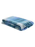 Bluebellgray Sea Blue Highland Check throw 130x170cm (British brand)