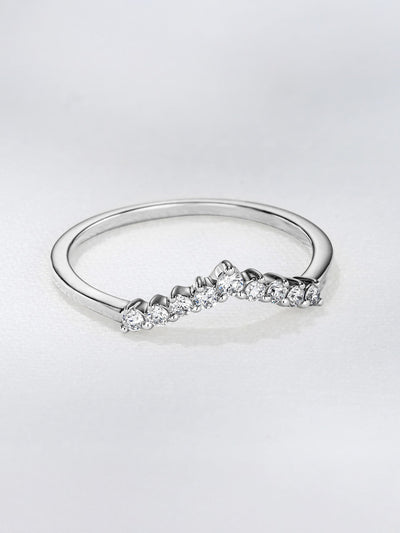 Next The Diamond Store Sterling Silver 0.15ct Lab Diamond Wishbone Ring- Buy online at McGrocer