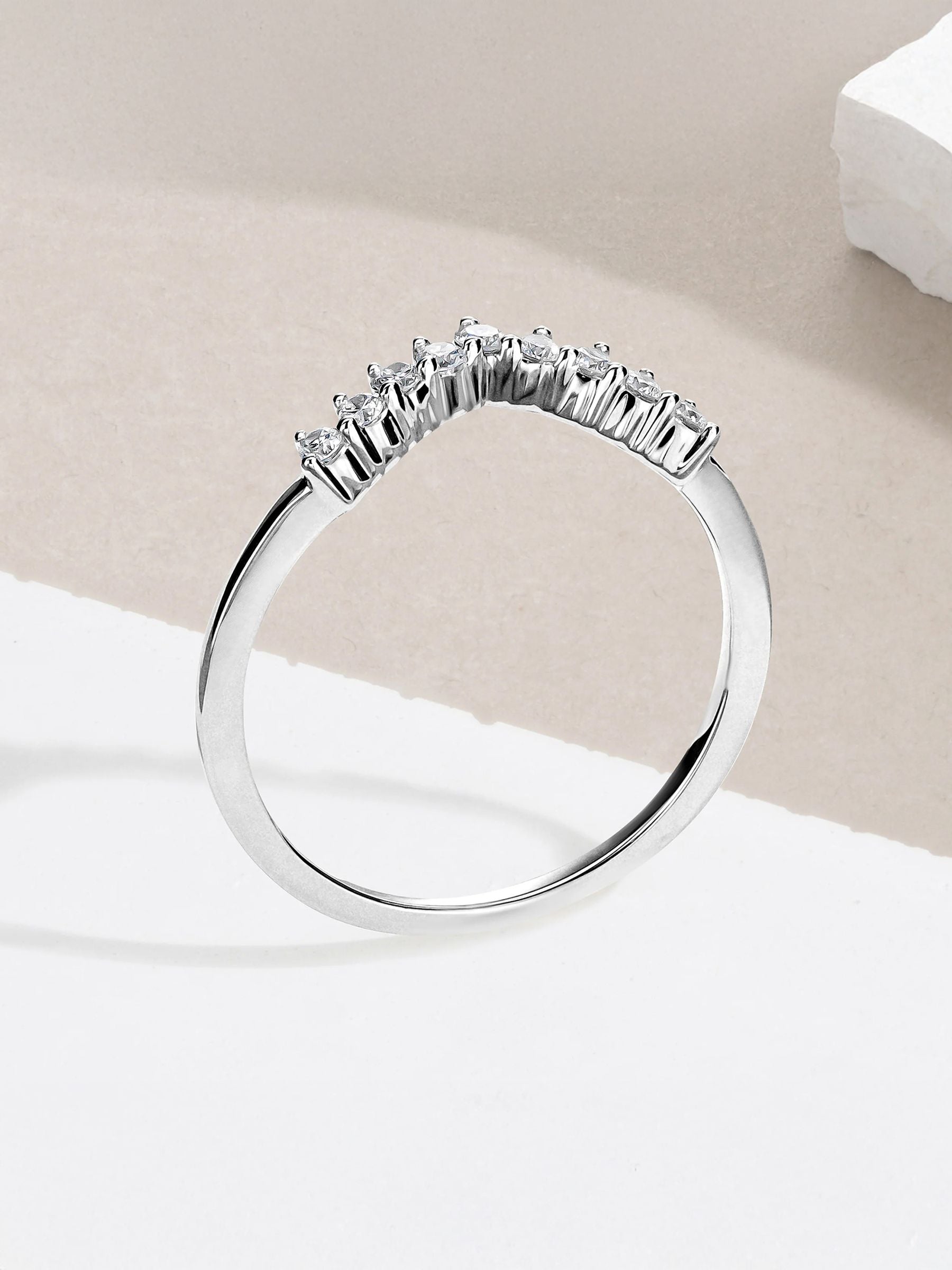 The Diamond Store lab diamond wishbone ring 0.15ct - British product