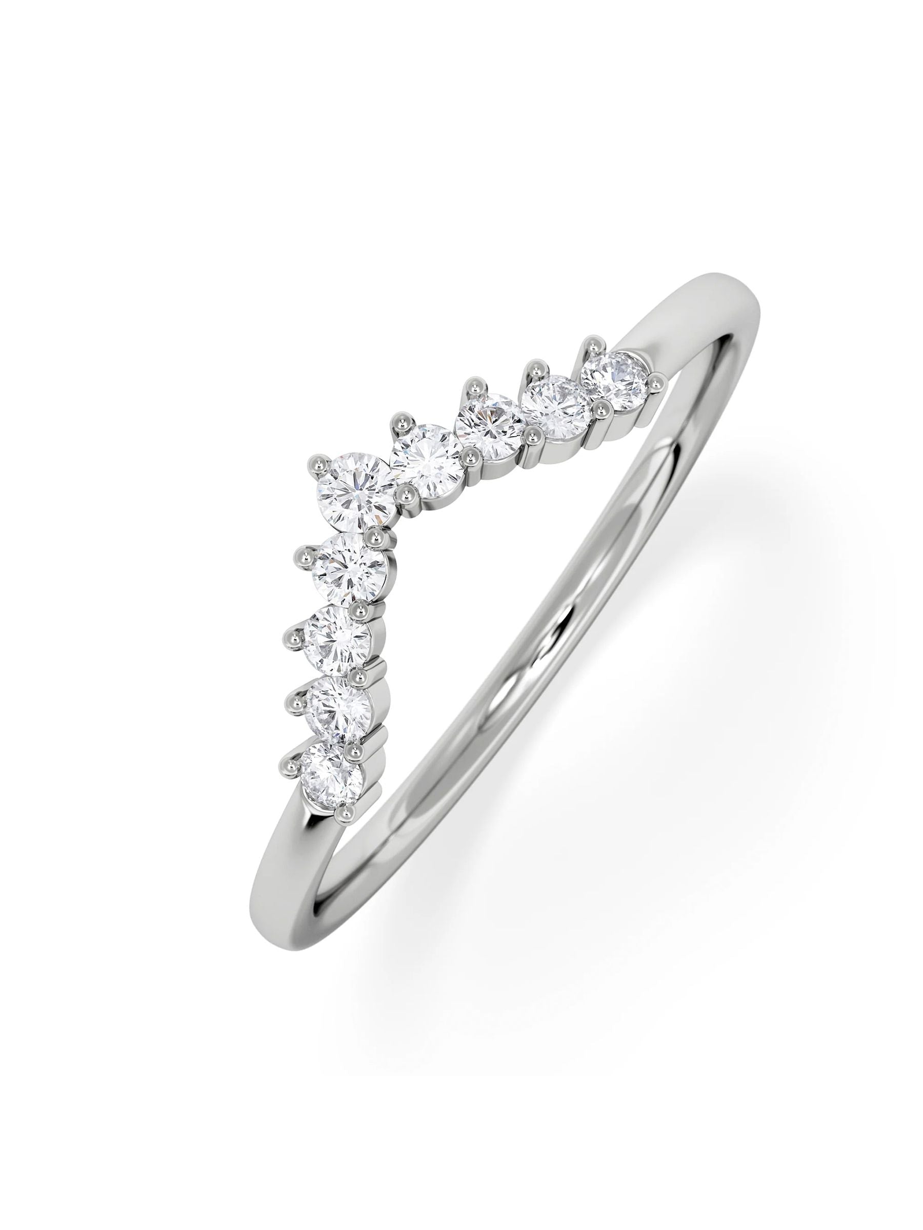 The Diamond Store lab diamond wishbone ring 0.15ct - British product