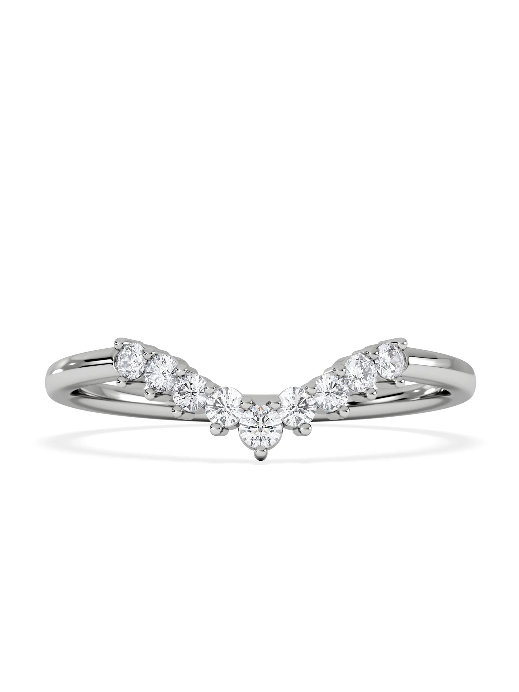 The Diamond Store lab diamond wishbone ring 0.15ct - British product