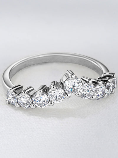 Next The Diamond Store 9K White Gold 1.00ct Lab Diamond Wishbone Ring- Buy online at McGrocer