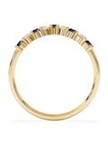 The Diamond Store wishbone ring with sapphire and lab diamond - British product