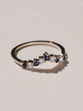 The Diamond Store wishbone ring with sapphire and lab diamond - British product