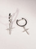 The Diamond Store Stellato Cross hoop earrings 0.24ct, UK version