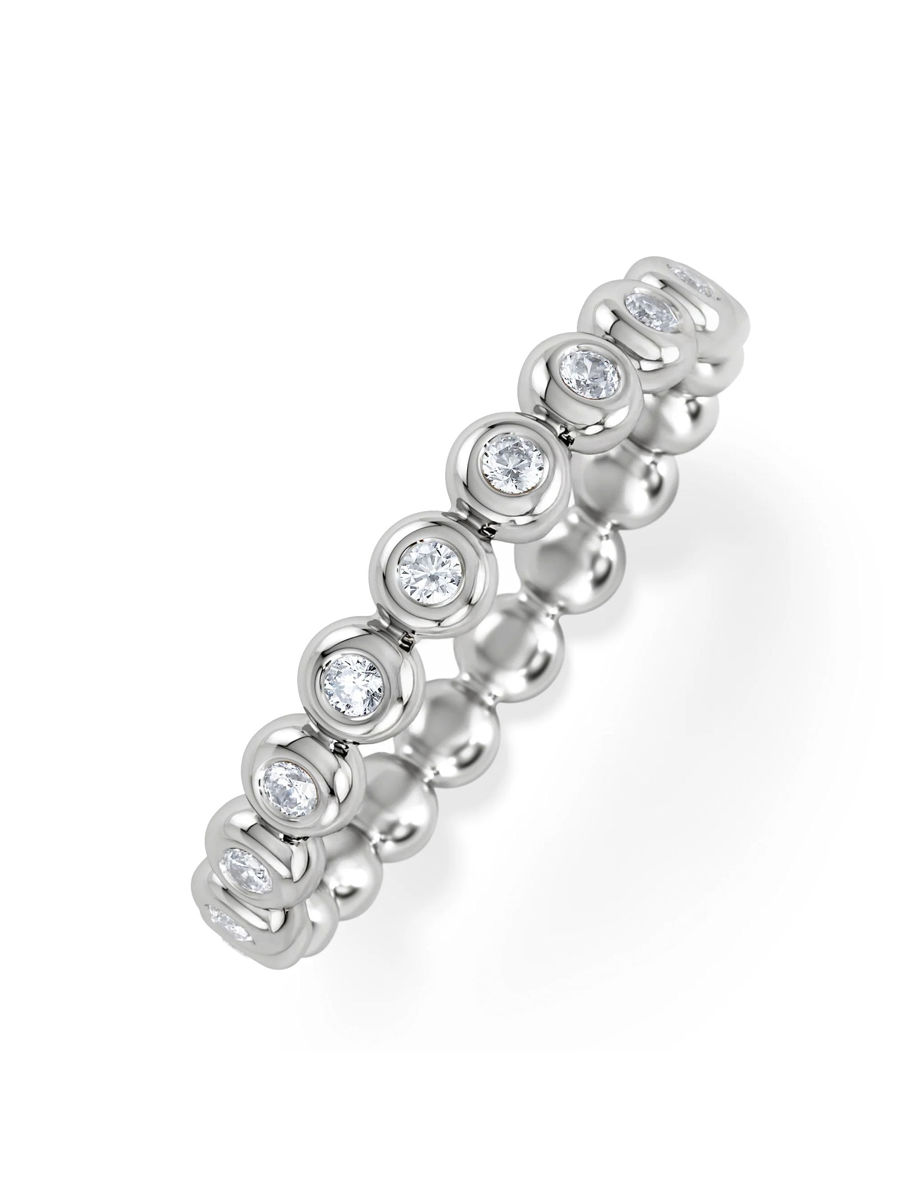 The Diamond Store sterling silver 0.33ct lab diamond eternity ring (British brand)