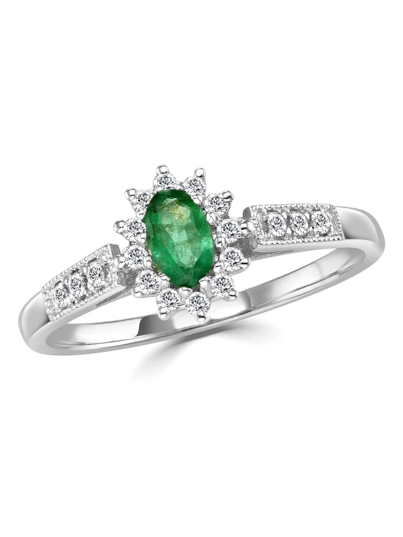 The Diamond Store lab emerald ring 5x3mm - British product