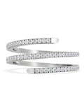 The Diamond Store sterling silver spiral lab diamond ring, UK version