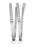 The Diamond Store sterling silver spiral lab diamond ring, UK version