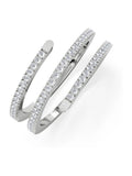 The Diamond Store sterling silver spiral lab diamond ring, UK version