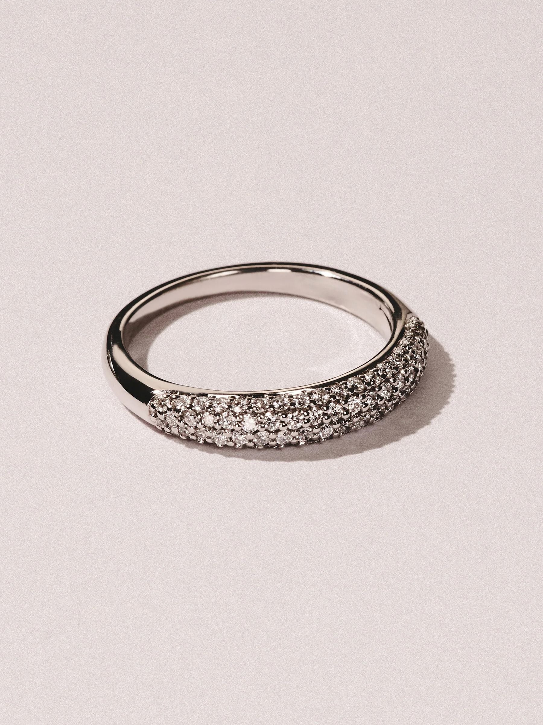 The Diamond Store lab diamond micro pave half eternity ring 0.50ct - British product