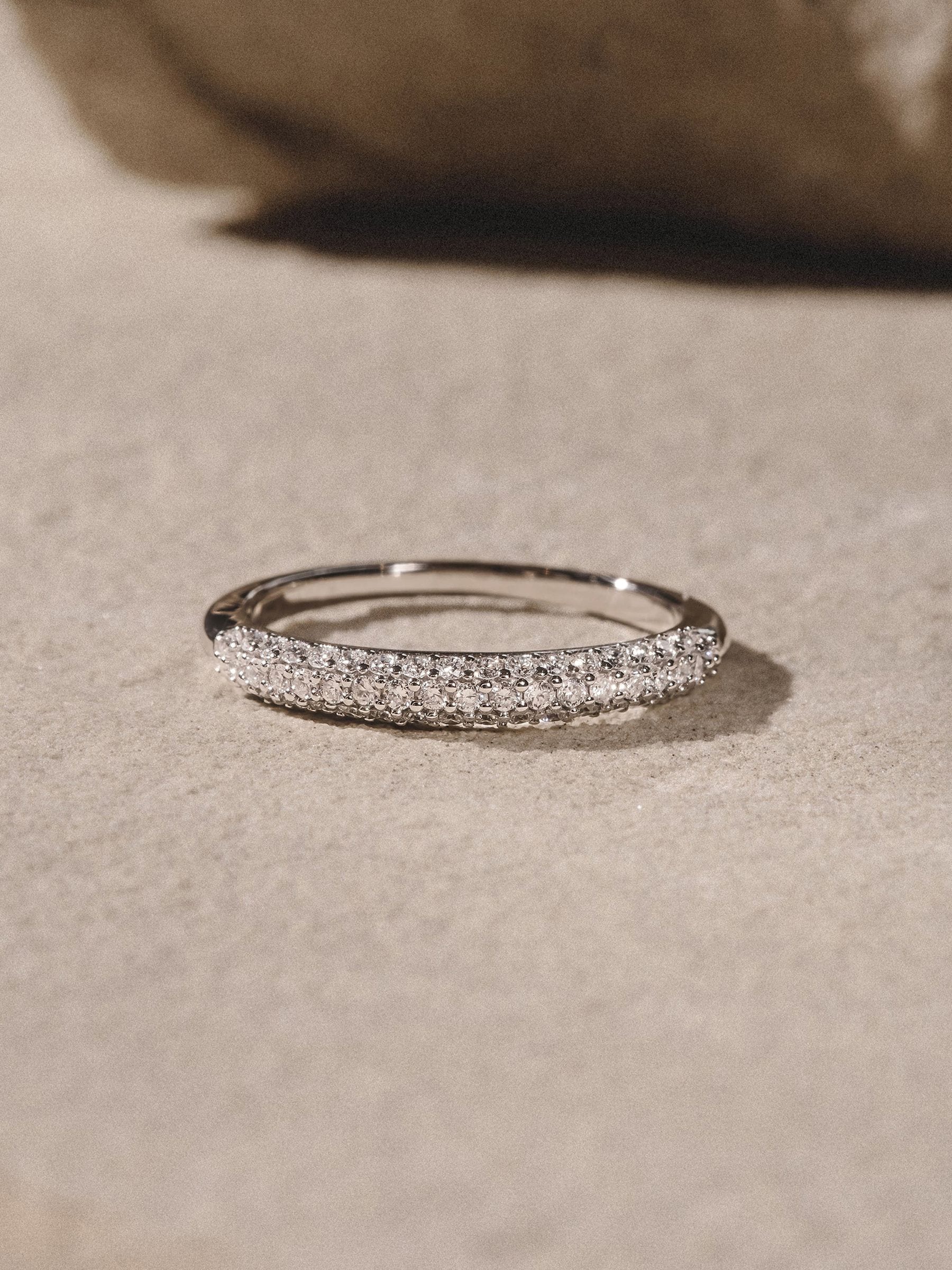 The Diamond Store lab diamond micro pave half eternity ring 0.50ct - British product