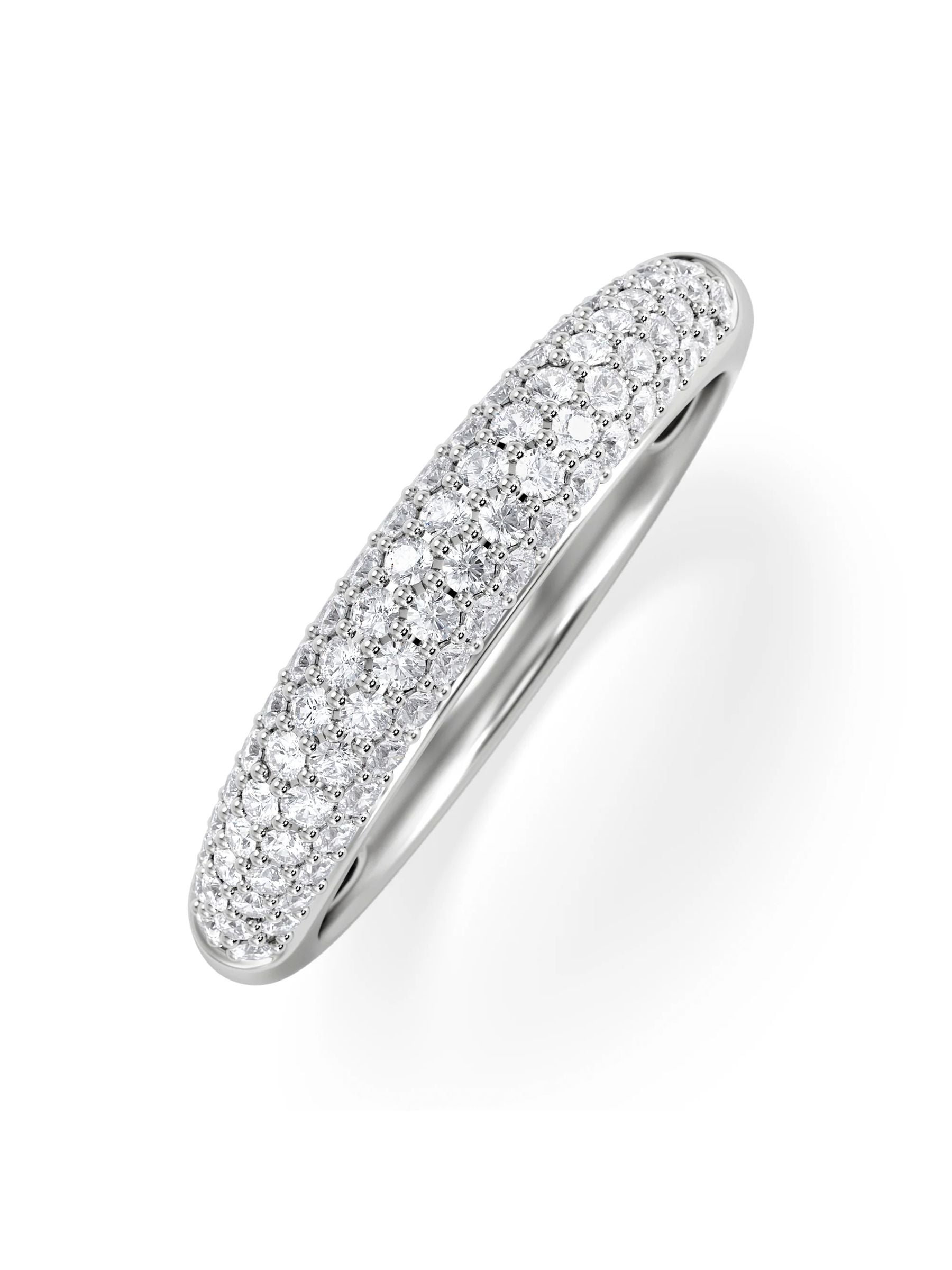 The Diamond Store lab diamond micro pave half eternity ring 0.50ct - British product