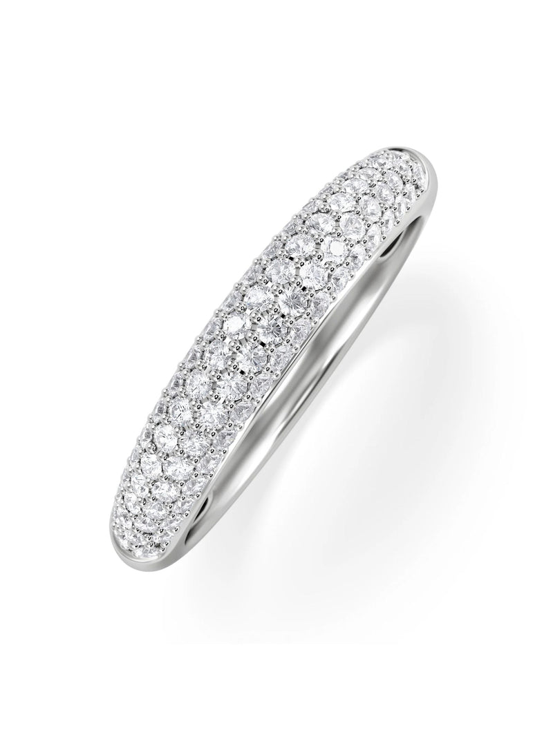 The Diamond Store lab diamond micro pave half eternity ring 0.50ct - British product