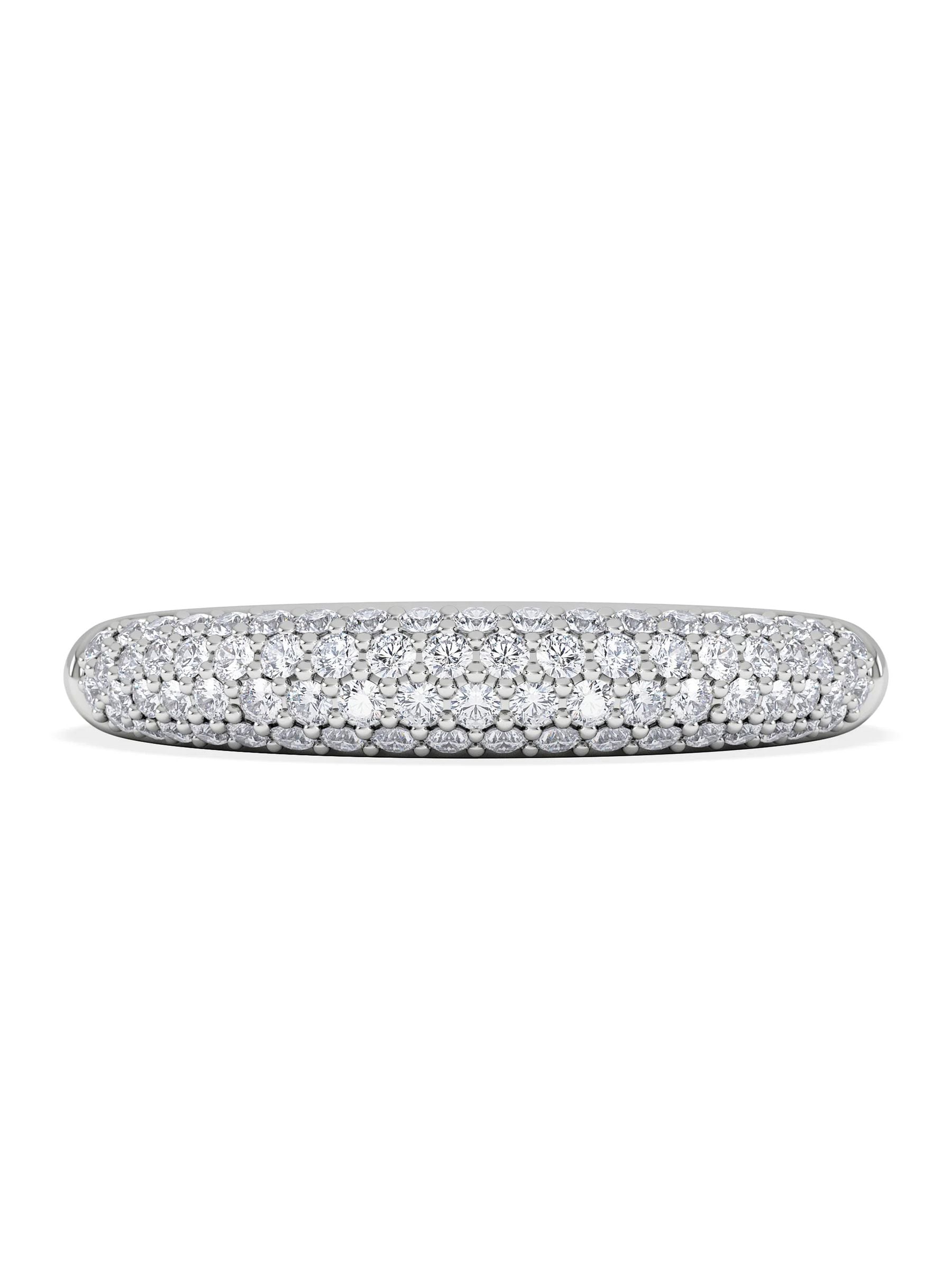The Diamond Store lab diamond micro pave half eternity ring 0.50ct - British product