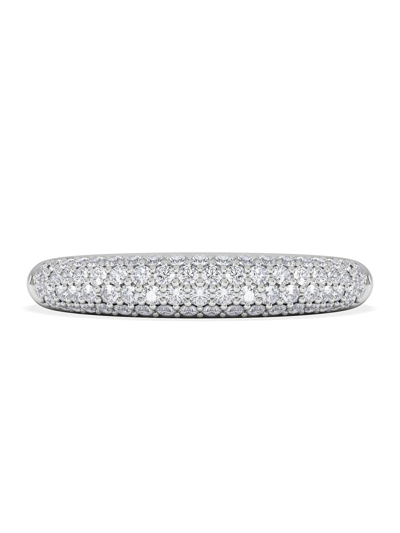 The Diamond Store lab diamond micro pave half eternity ring 0.50ct - British product