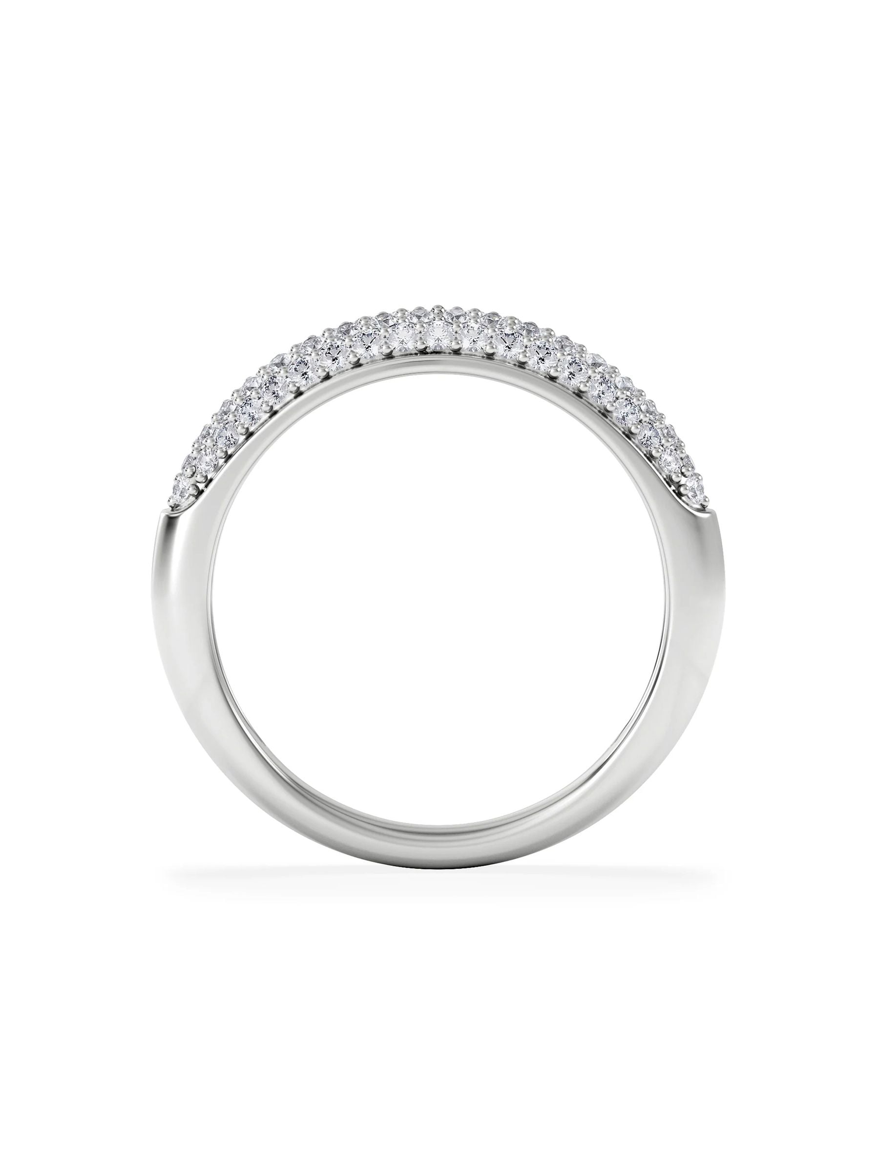 The Diamond Store lab diamond micro pave half eternity ring 0.50ct - British product