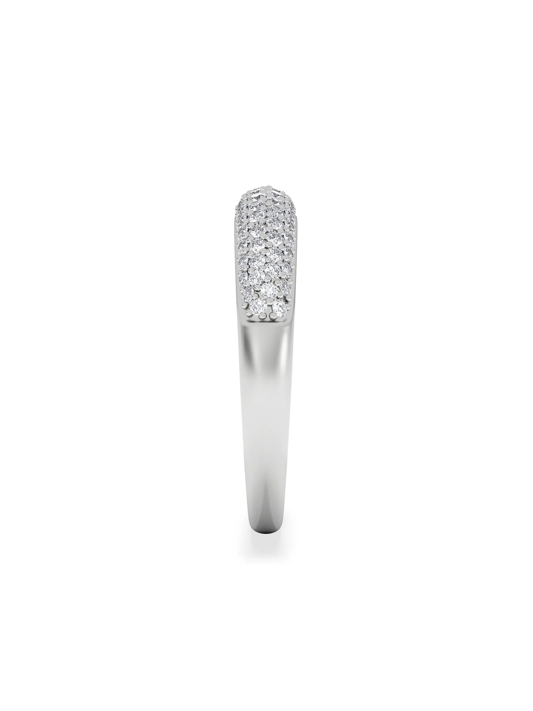 The Diamond Store lab diamond micro pave half eternity ring 0.50ct - British product