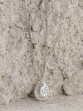 The Diamond Store 0.10ct diamond halo necklace silver (British brand)