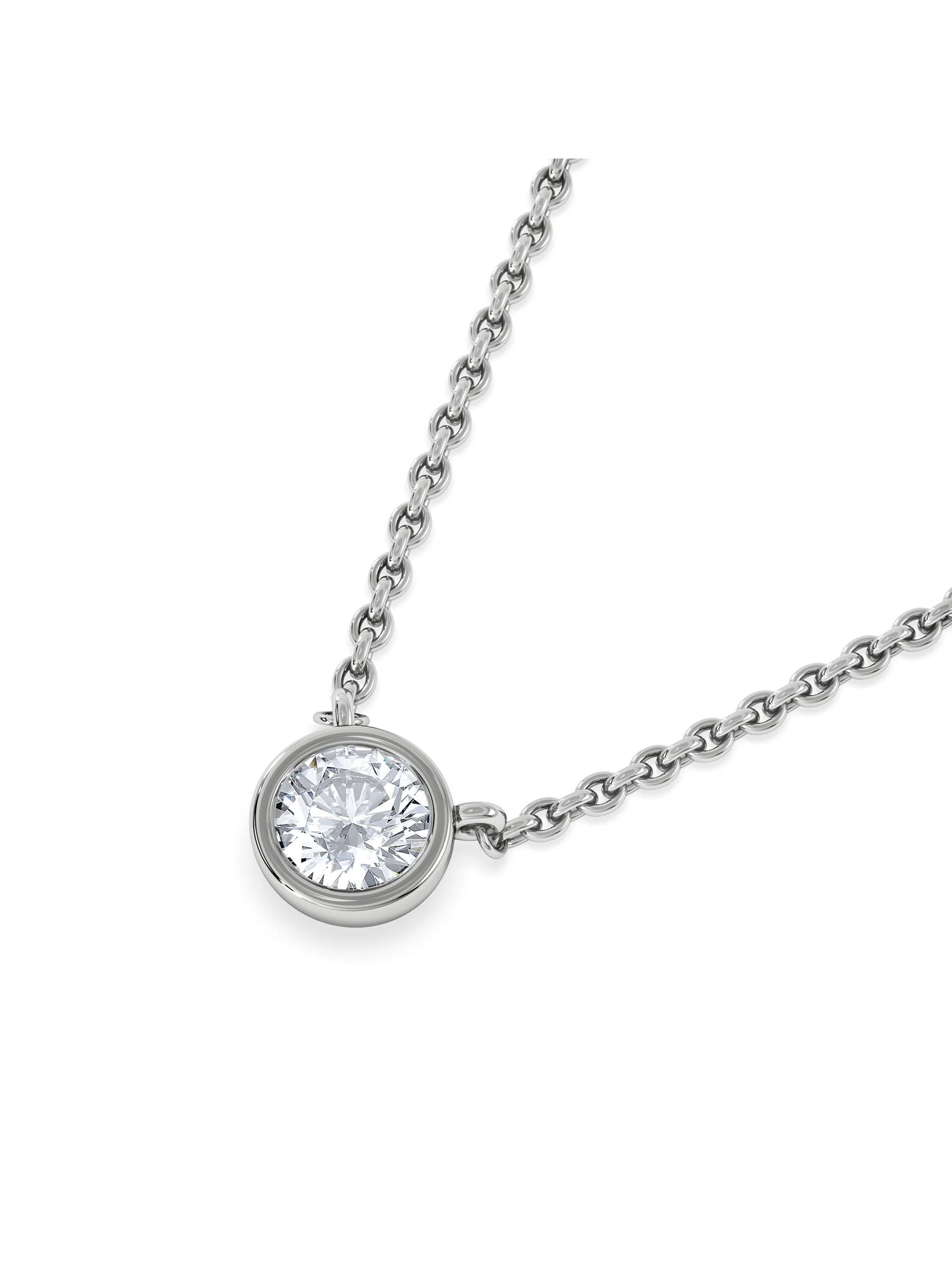 The Diamond Store lab diamond necklace 0.25ct H/SI 925 silver, UK version