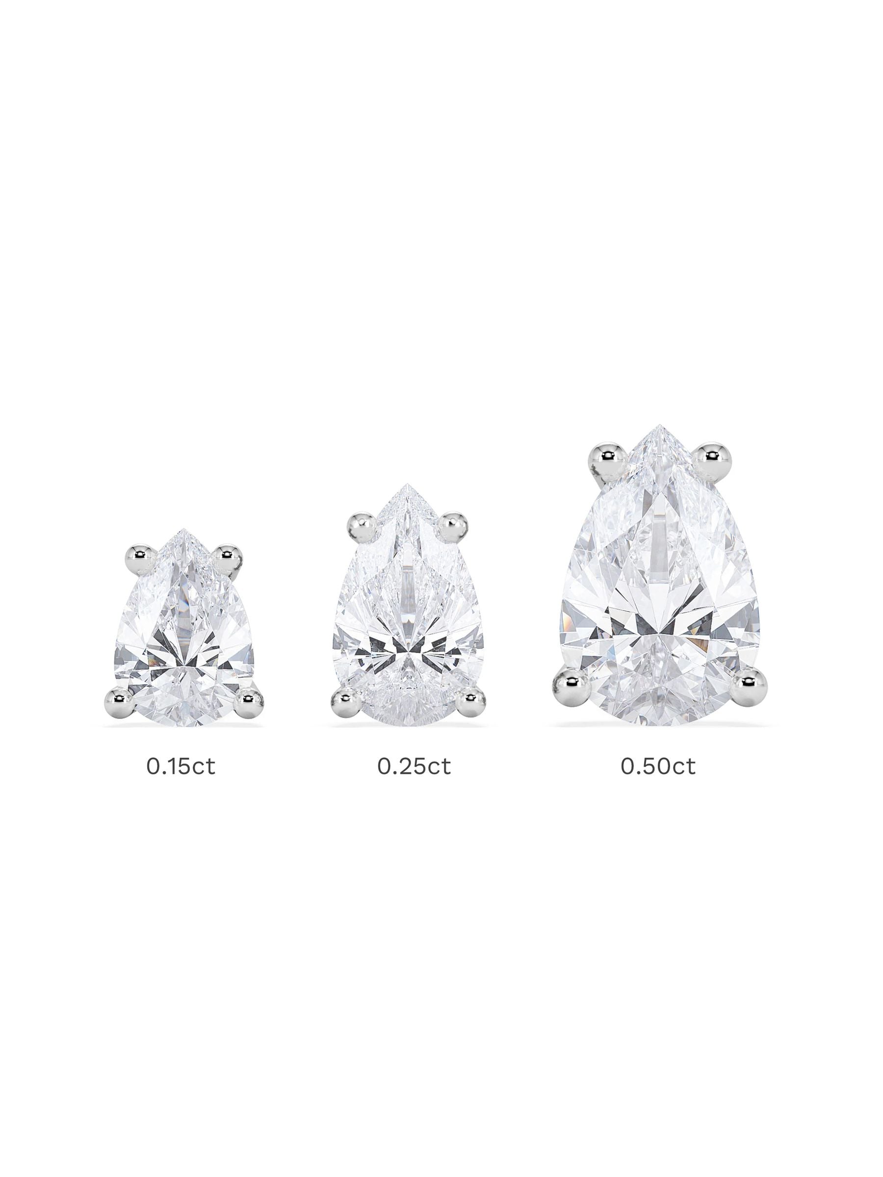 The Diamond Store pear cut earrings 0.30ct - British product