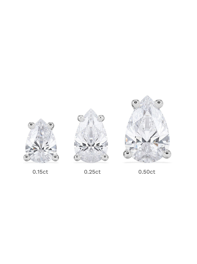 The Diamond Store pear cut earrings 0.30ct - British product