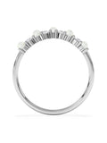The Diamond Store blue topaz and lab diamond wishbone ring, imported from the UK