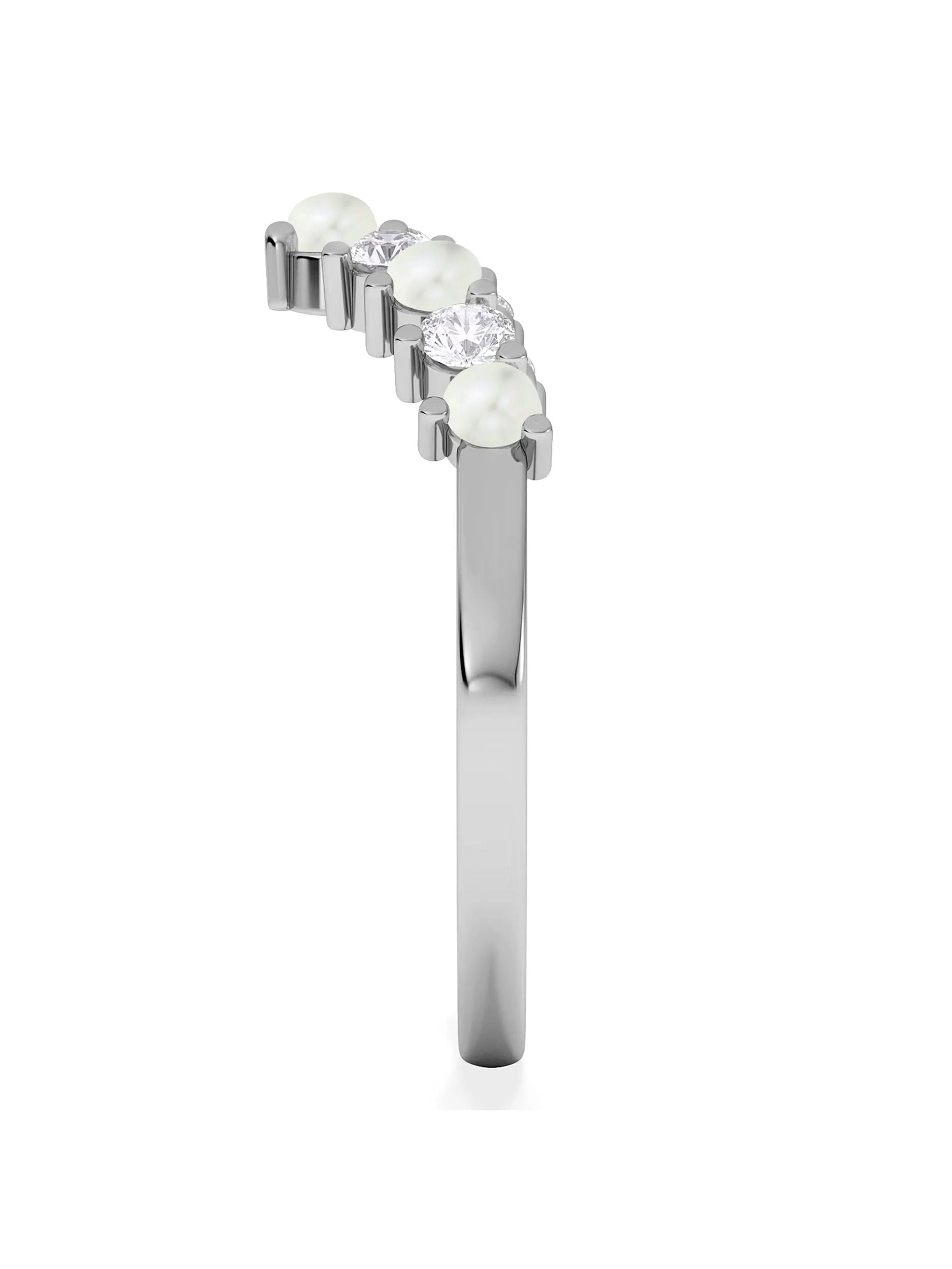 The Diamond Store blue topaz and lab diamond wishbone ring, imported from the UK